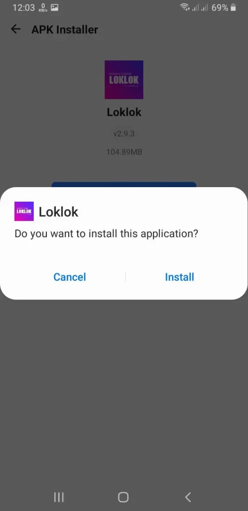 Loklok Mod apk Install in Android phone